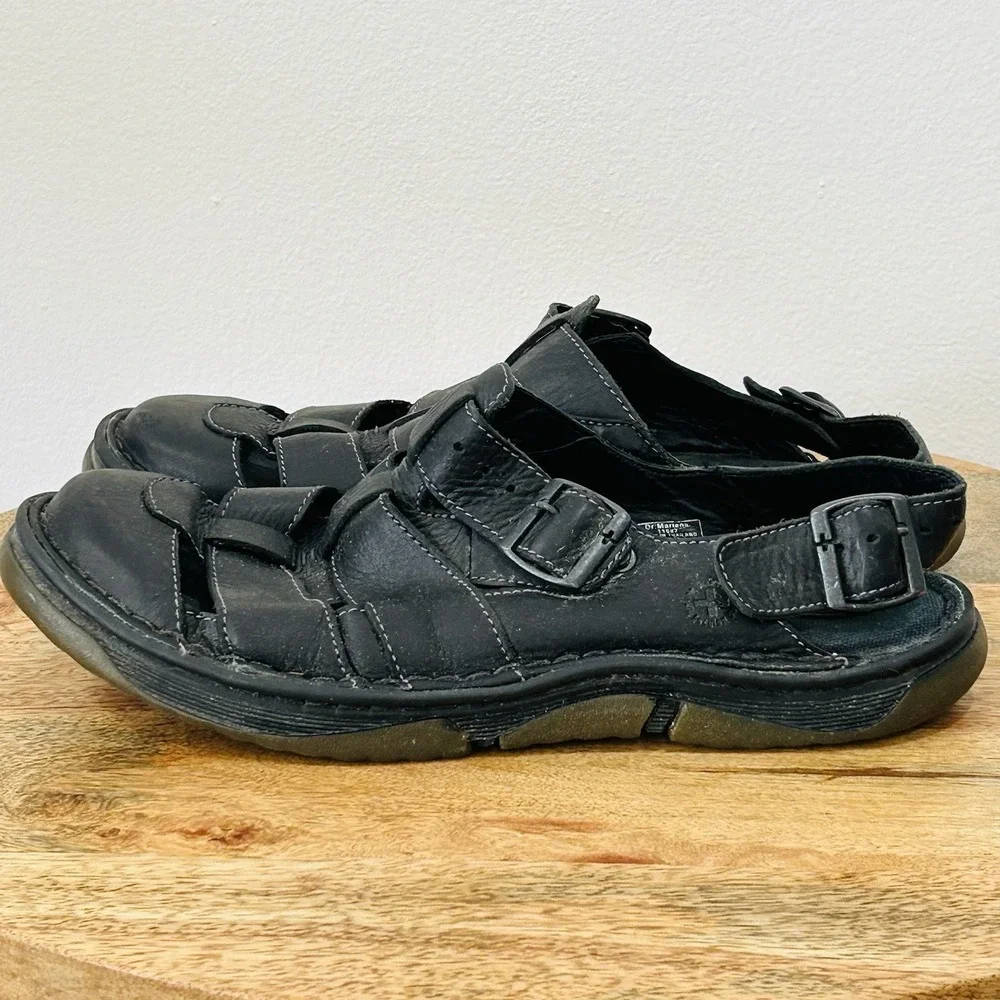 Vintage Y2K Dr. Martens Nick Sandal Men's Size 12 11687 Black Leather Fisherman